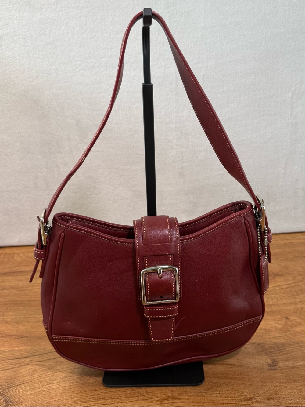 Vintage Coach Hamptons Hobo Bag 7584 Burgundy/Oxblood Leather Shoulder Bag